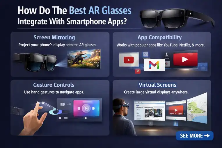 In what ways do the best AR glasses, including the XREAL One Pro, integrate with existing smartphone applications to provide a seamless user experience